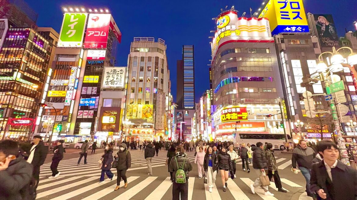 4K HDR Shinjuku walking tour. Tokyo, Japan. February, 2026