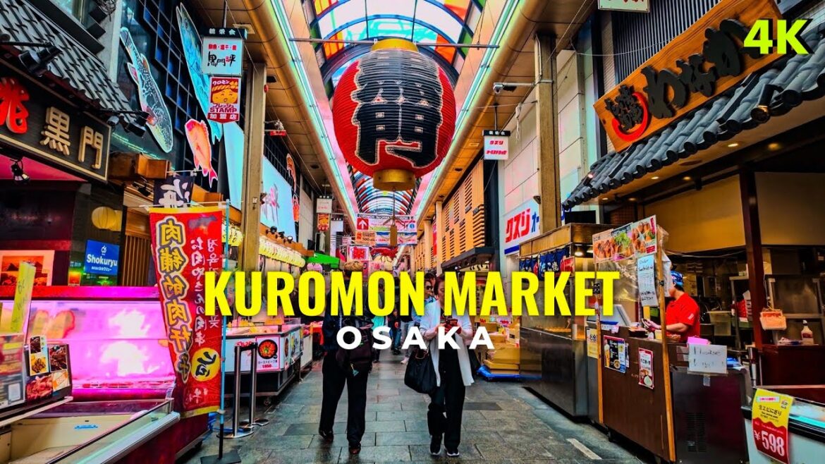 Kuromon Market Street Food – Osaka’s Kitchen Walking Tour (Nippombashi Start) | 4K HDR Kuromon Market Street Food – Osaka's Kitchen Walking Tour (Nippombashi Start) | 4K HDR