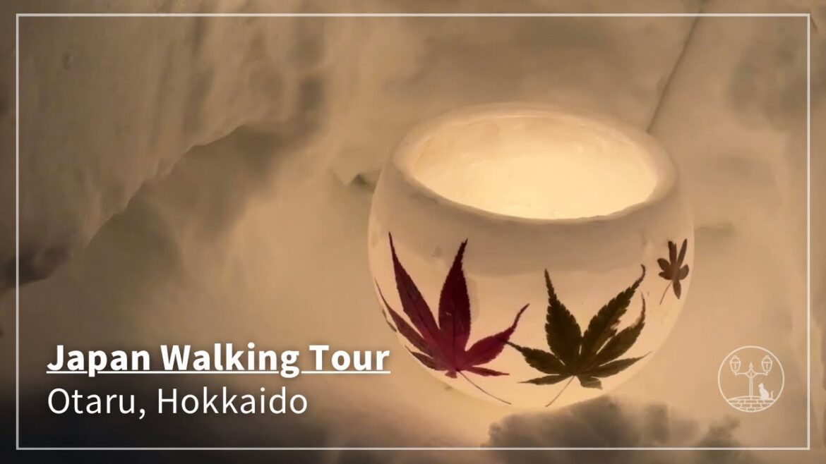 Japan Walking Tour in Otaru, Hokkaido | Otaru Snow Light Path Festival 2026 at Former Temiya Railway