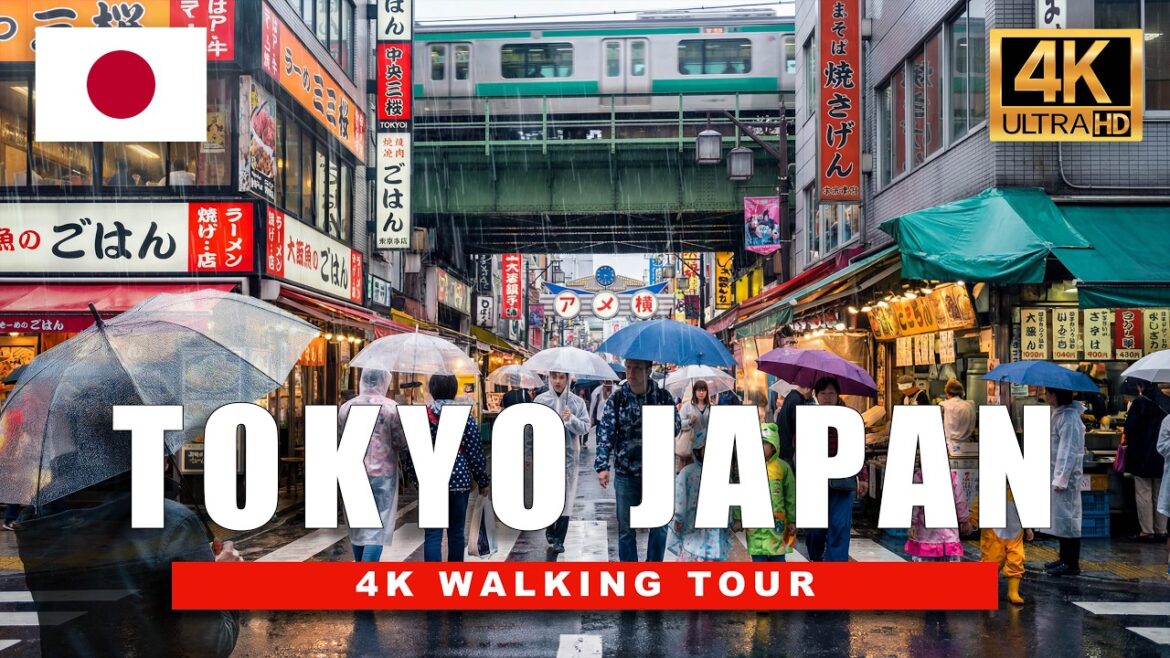 🇯🇵 4K Tokyo Japan Walking Tour | Ameyoko Markets & Ueno Shopping Street | 4K HDR 60fps