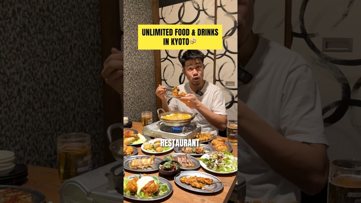 Unlimited foods & drinks in Kyoto🍺 #japantravel #japantrip #kyototravel Unlimited foods & drinks in Kyoto🍺 #japantravel #japantrip #kyototravel