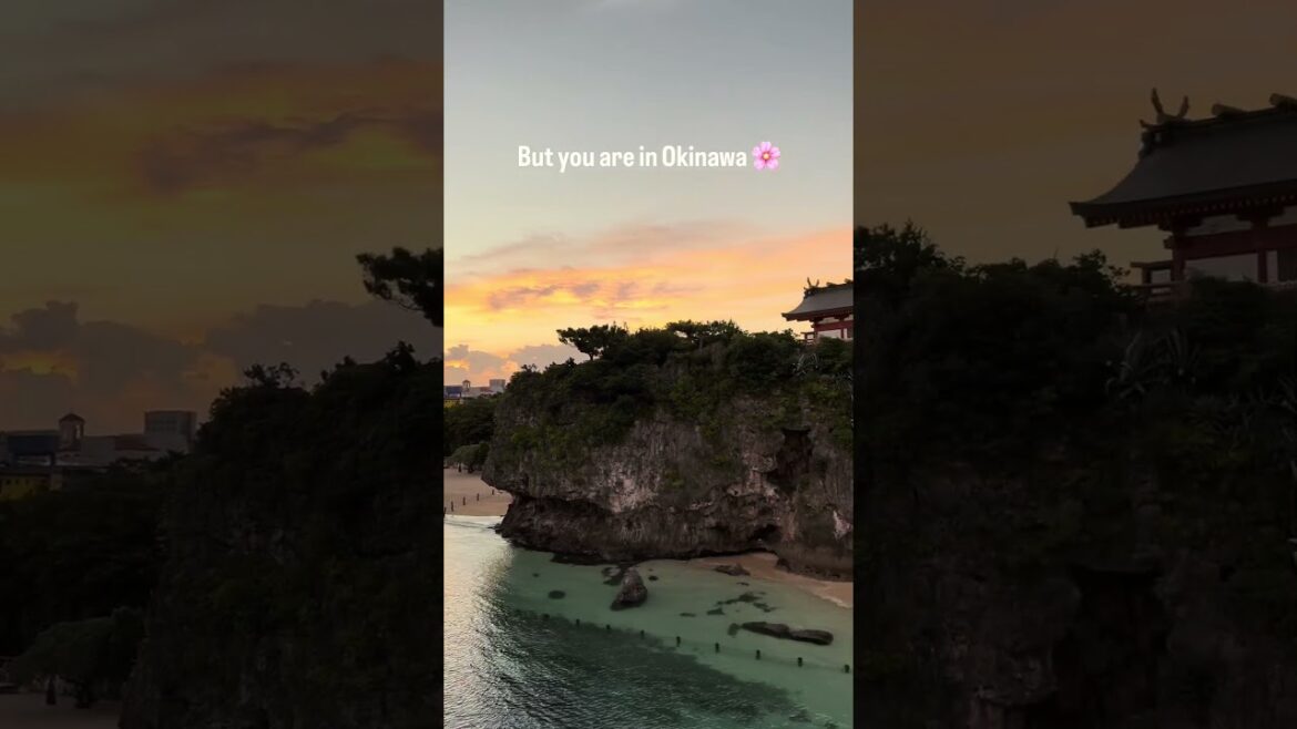 Evening Glow at the Cliffside Shrine (Naha, Okinawa) ✨