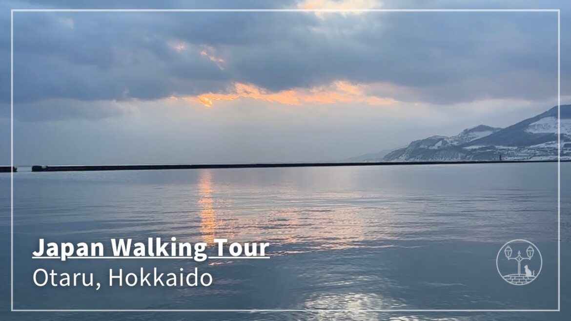Japan Walking Tour in Otaru, Hokkaido ｜Snowy Harbor Dawn – Hokkaido
