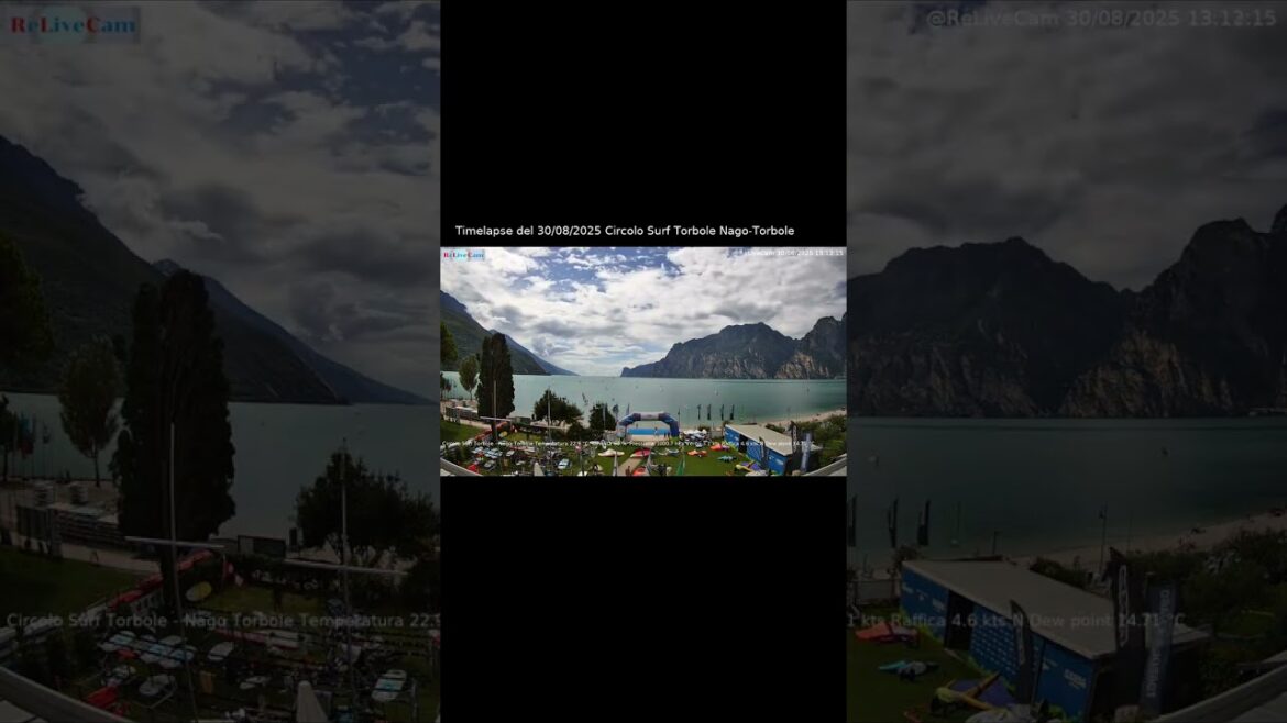TimeLapse del 30/08/2025 Circolo Surf Torbole Nago-Torbole #shorts #timelapse