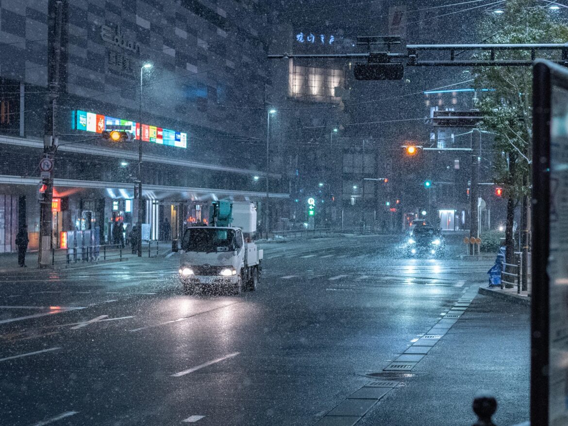 Snowy Night in Hiroshima Feb 2025