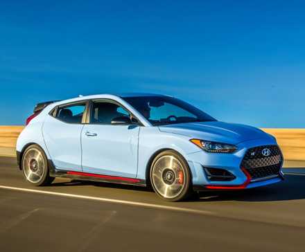 Blue Hyundai Veloster N