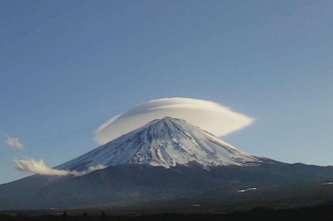 Meteorologists pinpoint factors for cloud types above Mt. Fuji Photo/Illutration