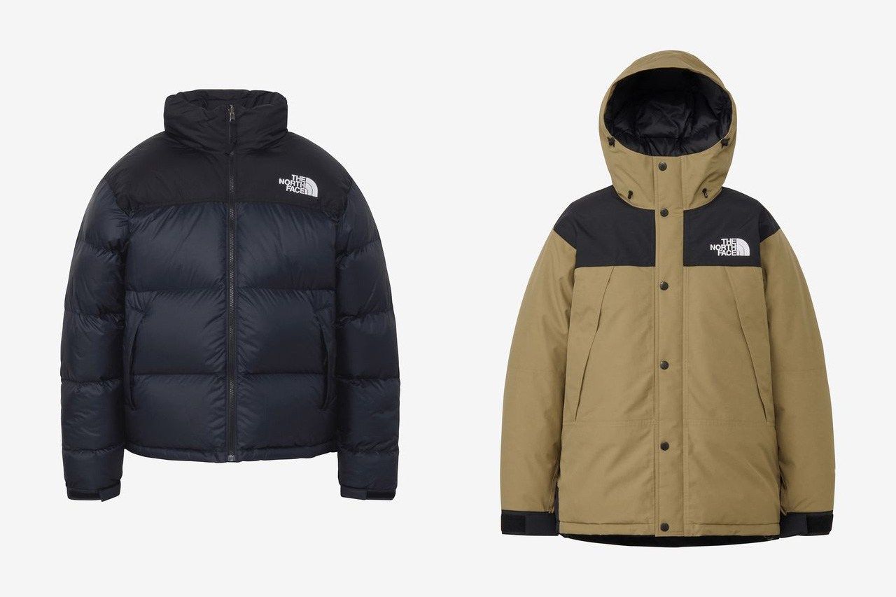 The ever-popular Nuptse Jacket (left) and Mountain Down Jacket. (© Goldwin)