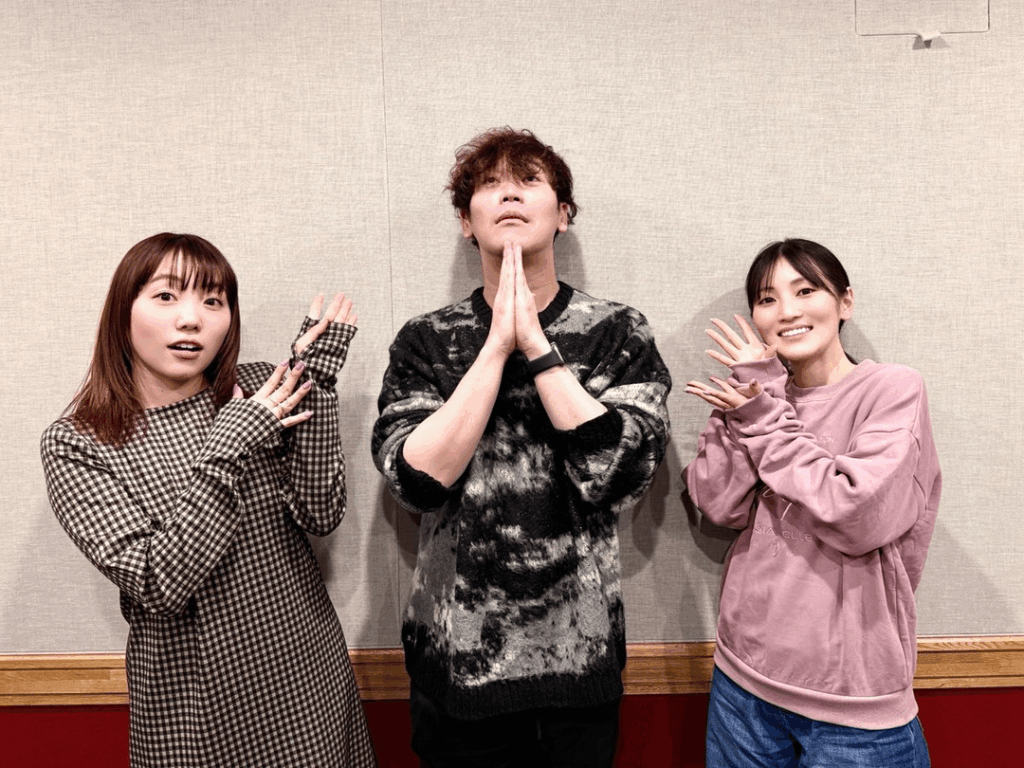 Koga Aoi (Kaguya), Konomi Kohara (Chika) and Makoto Furukawa (Miyuki) at KokuRadio #40