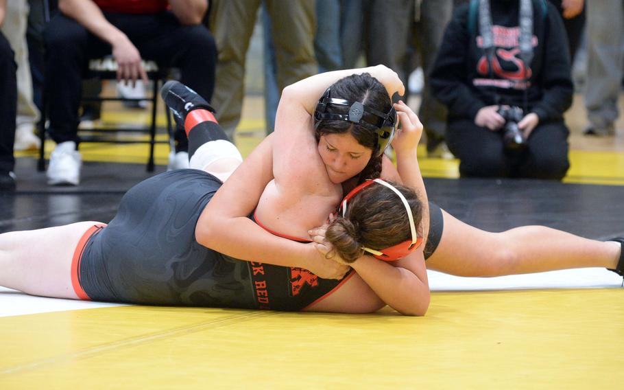 Florencia Wiggins nears a championship-clinching pin.