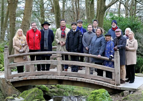 The Mayor of Waterford City and County, Councillor Seamus Ryan is pictured with the Mayor of Matsue, Japan, Mayor Uesada, the Japanese delegation and members of the staff and bBoard of Lafcadio Hearn Japanese Gardens along with Senator Joe Conway, Cllr.Lola O'Sullivan and Cllr.Sandra Conway.