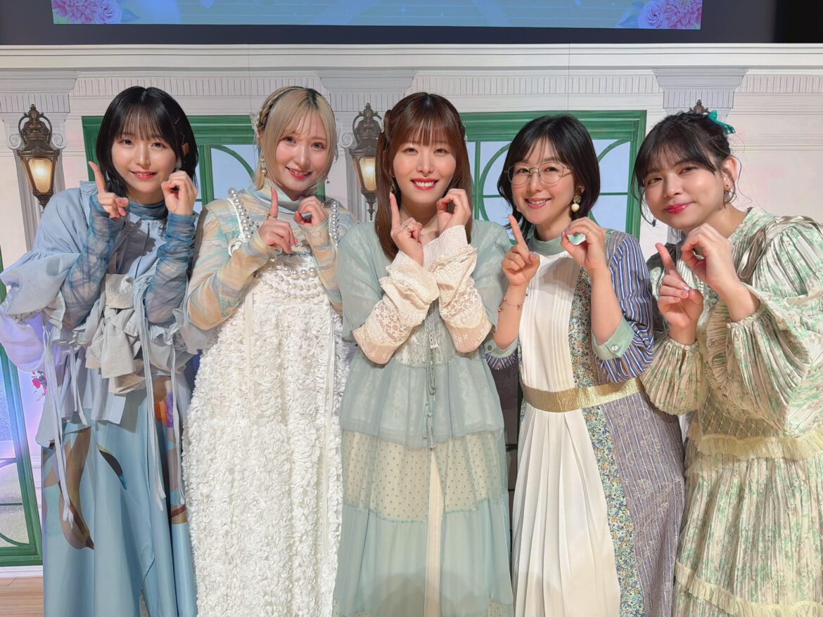 Youmiya Hina, Shiraishi Haruka, Iwami Manaka, Kayano Ai, and Shimabukuro Miyuri from Manaka's Radio TekuTeku Event