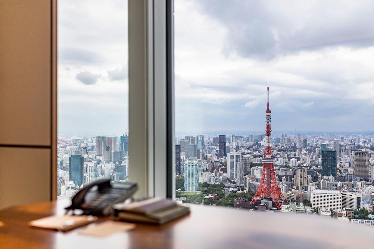 View of the Tokyo skyline from a hotel room. owngarden/Getty Images