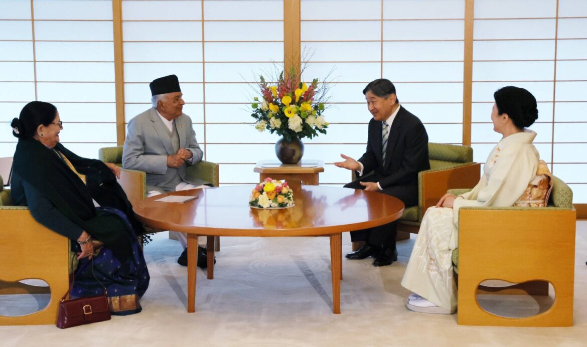 Emperor and empress meet with Nepal president