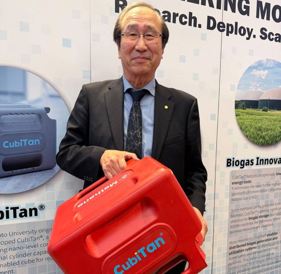 Gas container using Nobel Prize winner’s technology draws attention