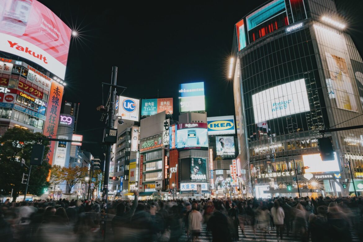 Shibuya captured with long exposure