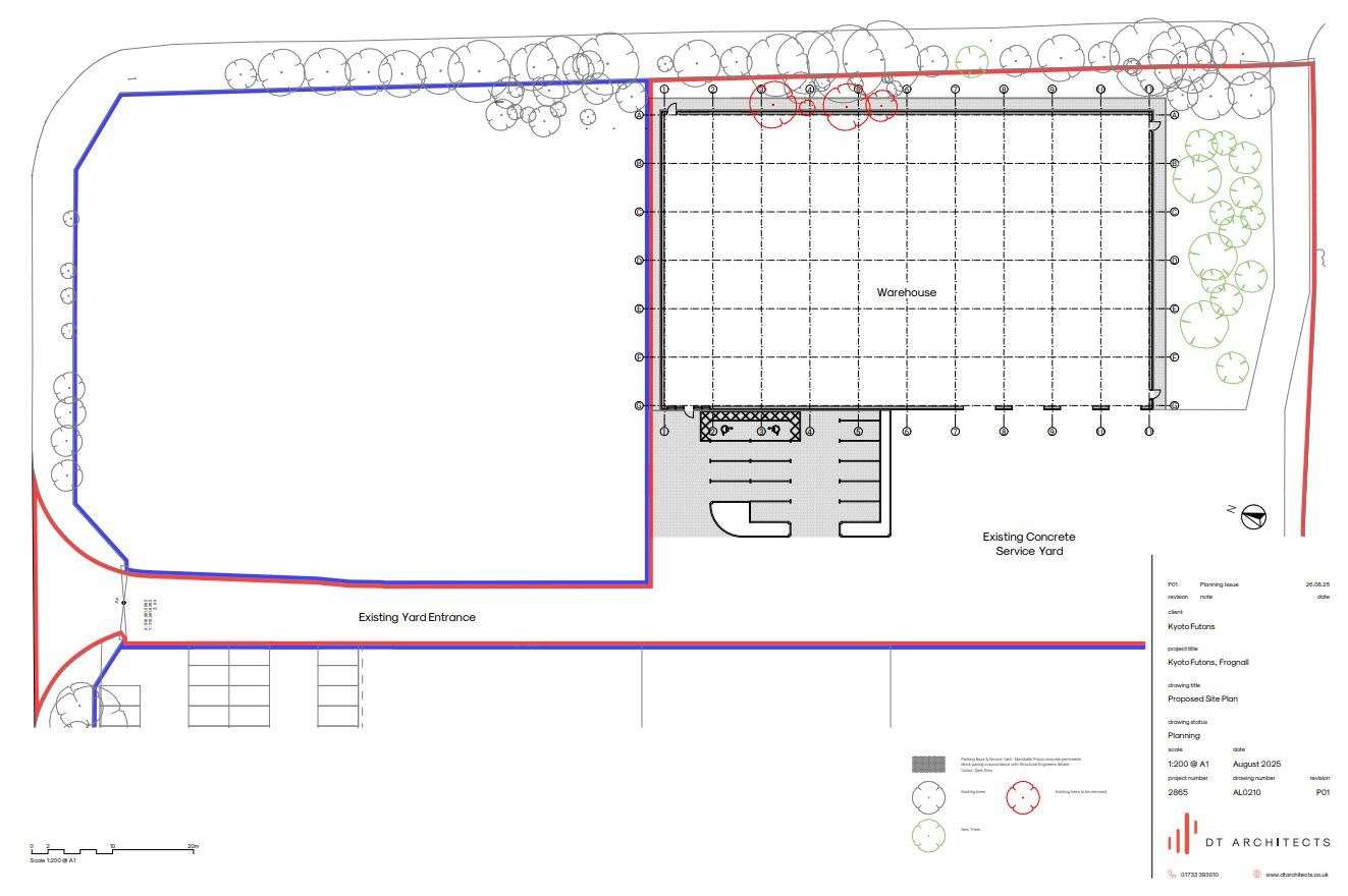Proposed site plan which measures 37m by 61m and stands 9.1 metres high. Photo: DT Architects