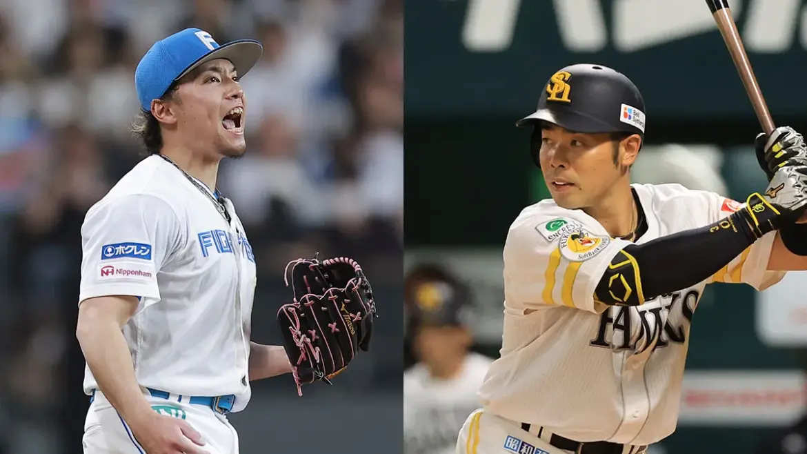 Hokkaido Nippon-Ham Fighters pitcher Hiromi Ito (left) and Fukuoka Softbank Hawks player Kensuke Kondo *Photo taken in 2025. [Provided by the team]