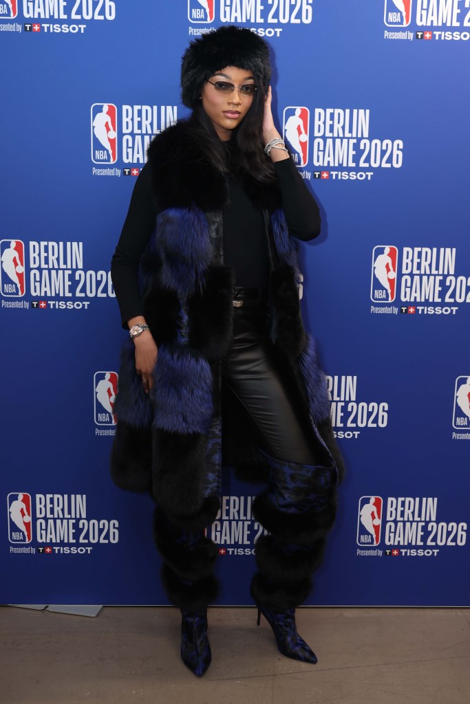 Angel Reese of the Chicago Sky poses for a photo before a game