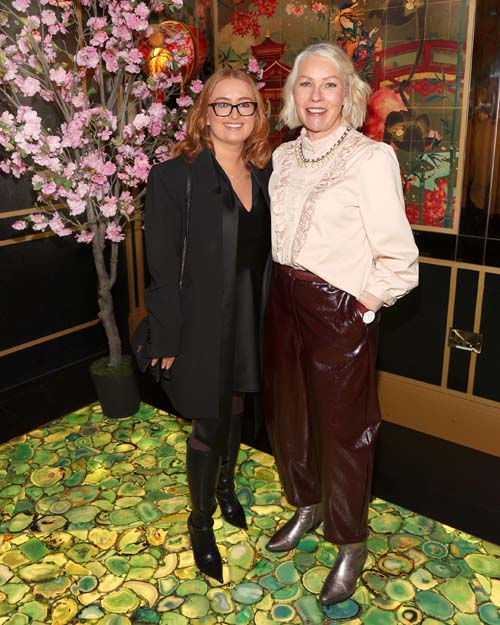Andrea Ryan and Sarh Twigg Doyle pictured at the Max Benjamin Kyoto Blossom launch at Ivy Asia on Dawson Street, Dublin. Pic: Brian McEvoy