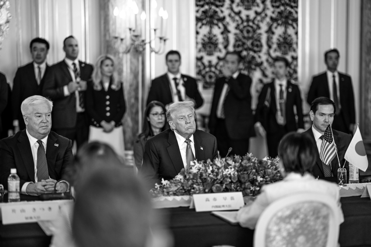 President Donald Trump participates in a bilateral meeting with Japanese Prime Minister Sanae Takaichi, Tuesday, October 28, 2025, at Akasaka Palace in Tokyo, Japan. (Official White House Photo by Daniel Torok)