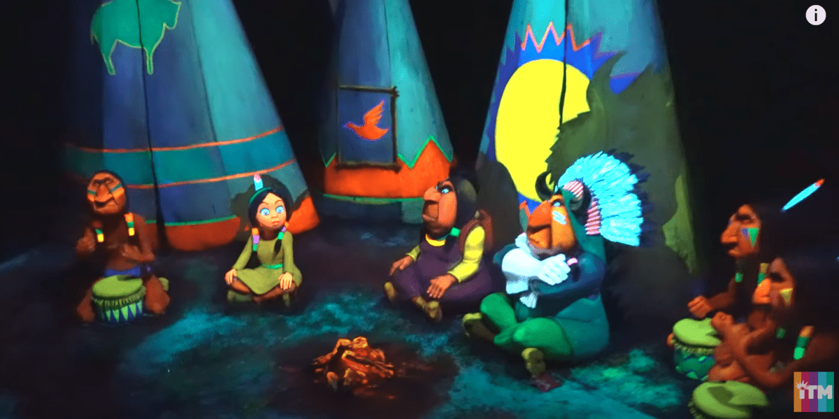 native american scene peter pans flight