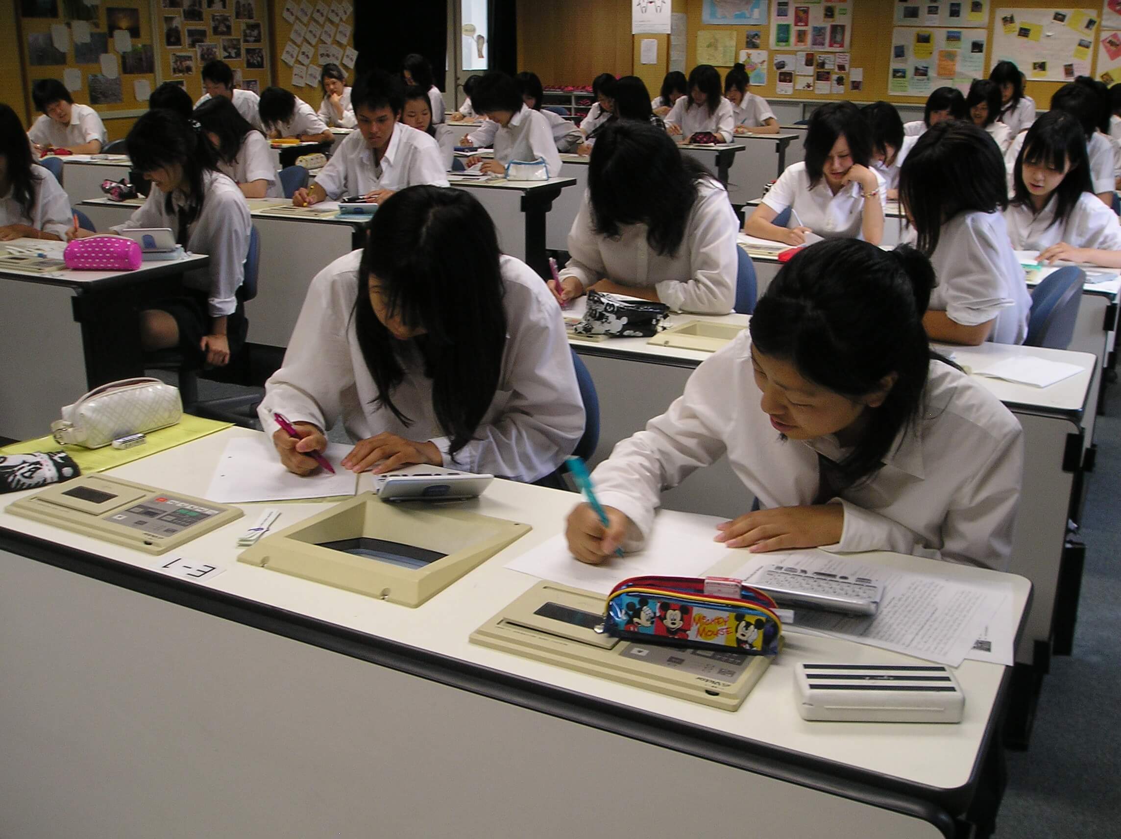 Schoolchildren at their desks 