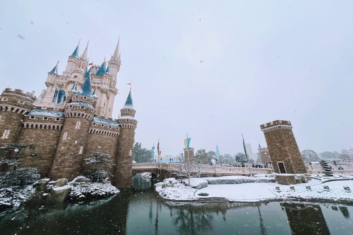 Tokyo Disneyland snow day photo tour