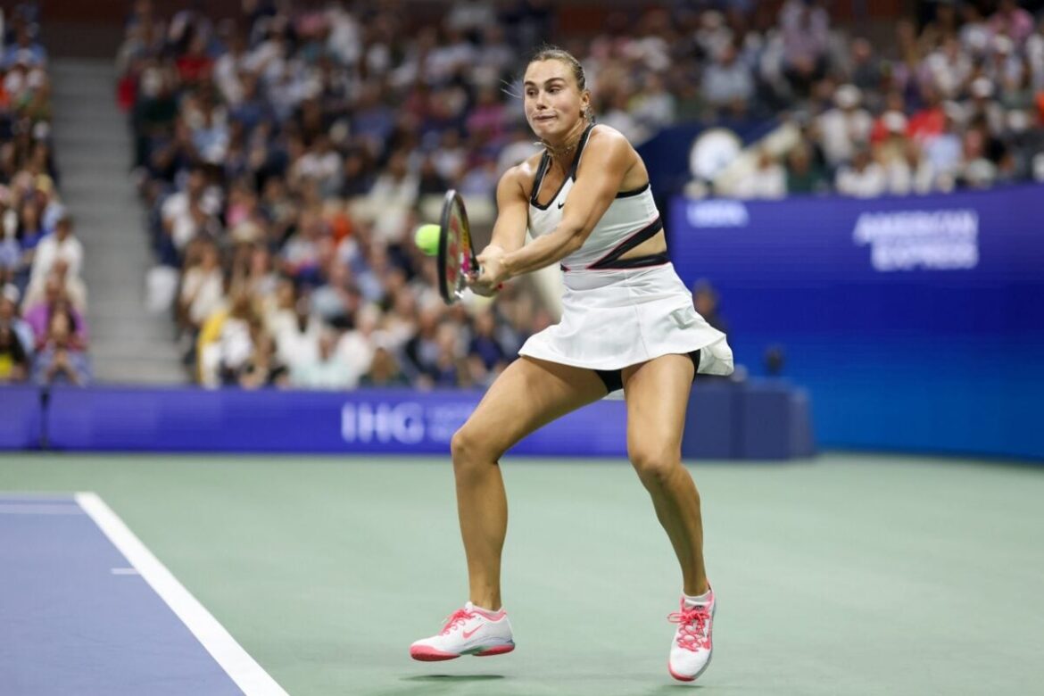 Aryna Sabalenka competed in the Battle of the Sexes.