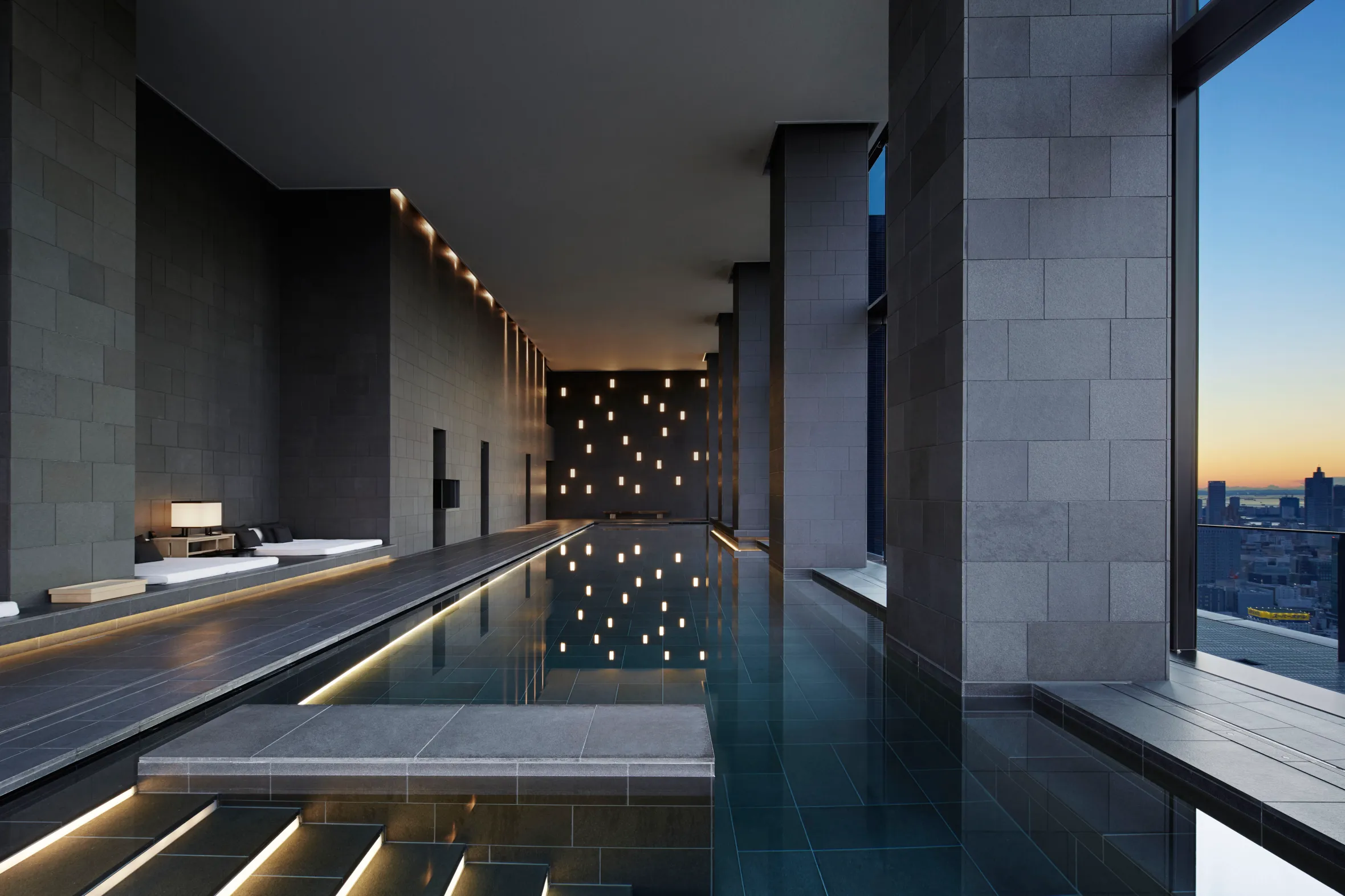 The 30m spa pool at Aman Tokyo