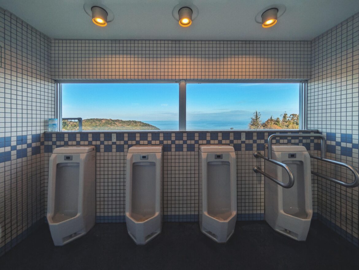 One of the many ways to enjoy the view, rest stop in Ehime.