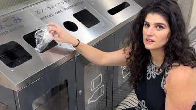 Kat Day learned to carry a bag for her trash.