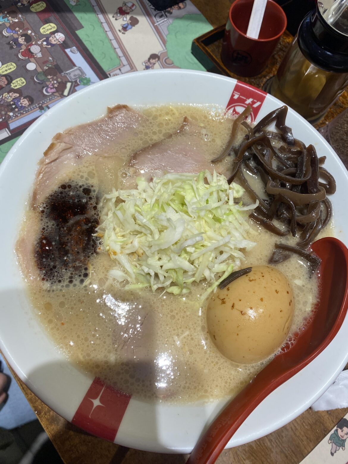 This ramen is amazing! The broth is so rich and flavorful