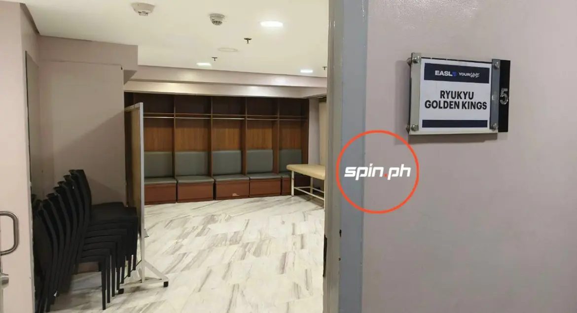 Ryukyu Golden Kings leave Big Dome dugout clean after EASL game How the Ryukyu Golden Kings' locker room looks after the EASL game against Meralco.