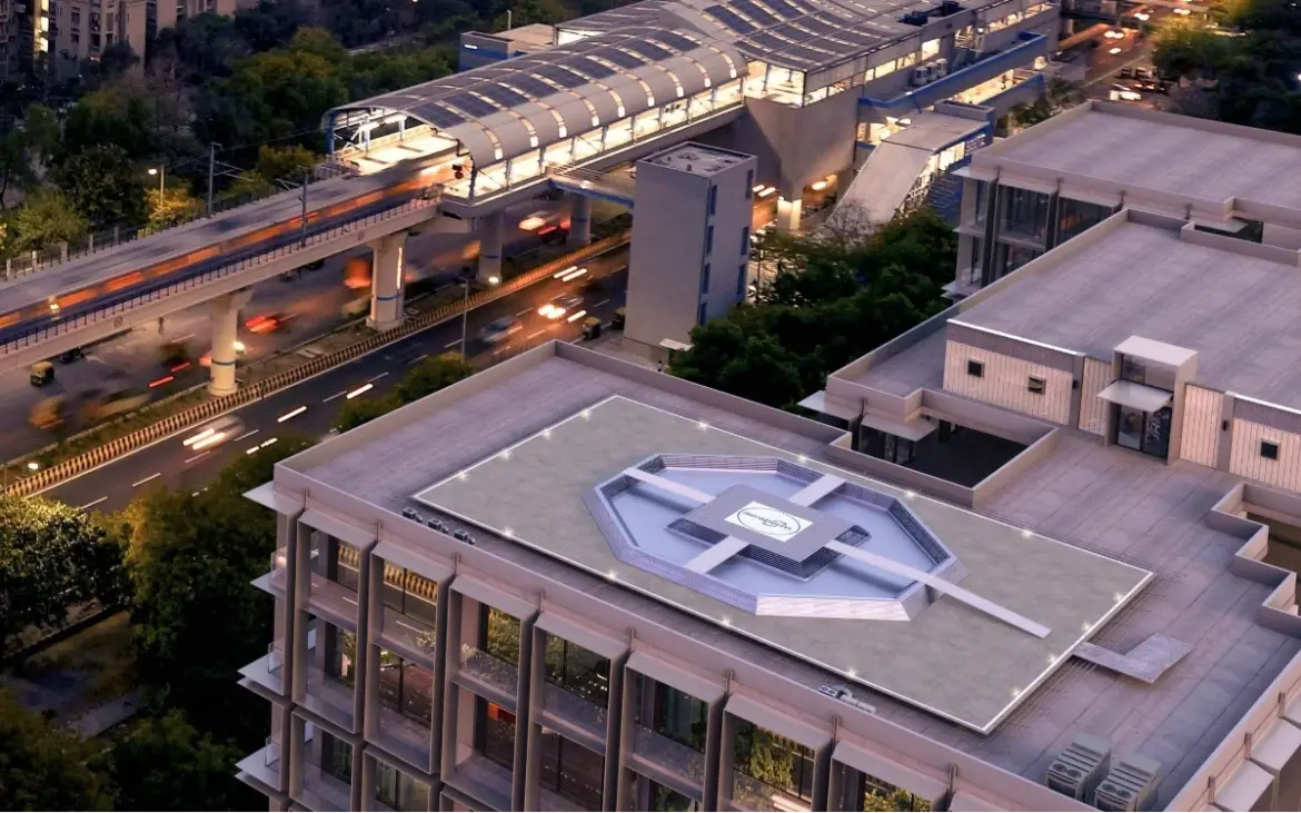 Flying cars will dock at vertiports instead of airports or parking garages and this is what Japan’s coolest one could look like