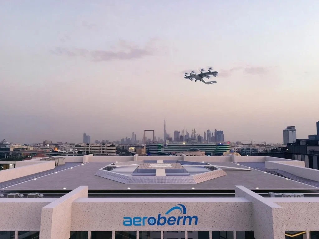 Flying cars will dock at vertiports instead of airports or parking garages and this is what Japan's coolest one could look like