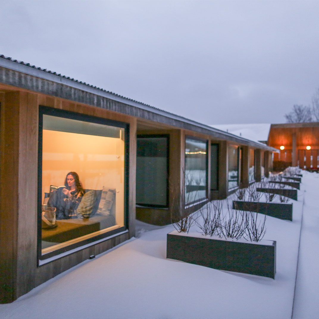 A former mid‑century roadside motel on historic Route 2 is now a hip weekend hangout. © Tourists