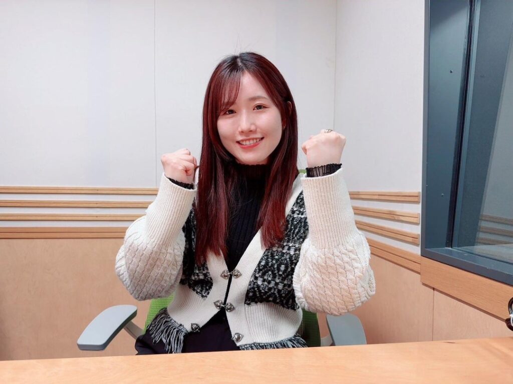 Miura Chiyuki (Nonomi), Ishitobi Erika (Haruka), Minami Tanaka (Aris/Kei) and Ikumi Hasegawa (Asuna) at the Blue Archive Radio show "Sorry for making noise at night!" #18