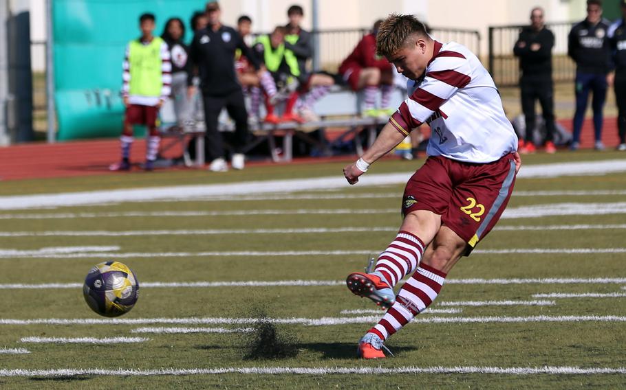 Noah Charles scores a goal.