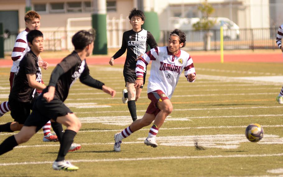 Nikoto Ortiz moves towards a less crowded part of the field.