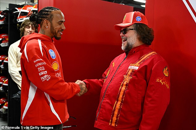 Legendary actor Jack Black was another of the VIP guests with Ferrari for the Grand Prix