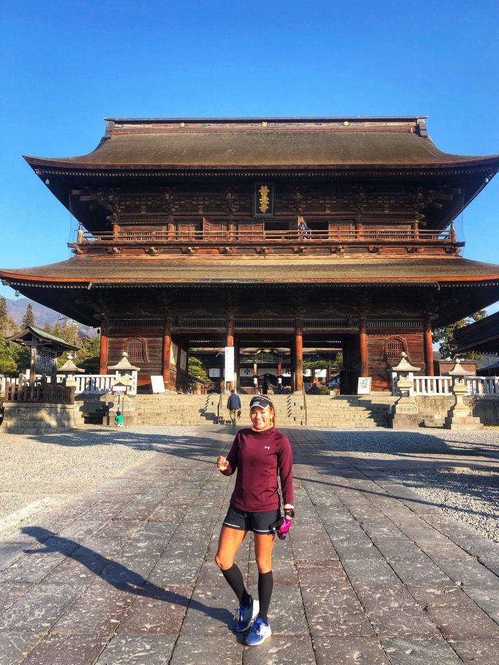 Susie Chan endurance runner on Nakasendo Way in Japan