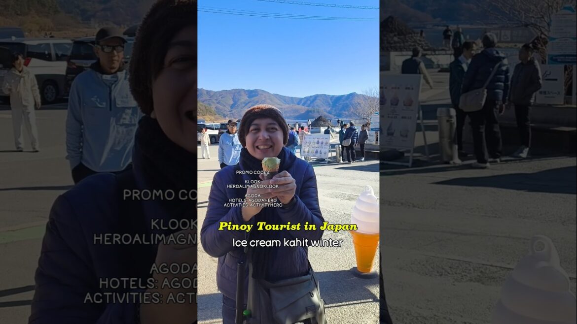 Ice Cream with a View of Lake Kawaguchiko & Mt. Fuji at Oishi Park in Japan π―π΅π¦π» Ice Cream with a View of Lake Kawaguchiko & Mt. Fuji at Oishi Park in Japan π―π΅π¦π»