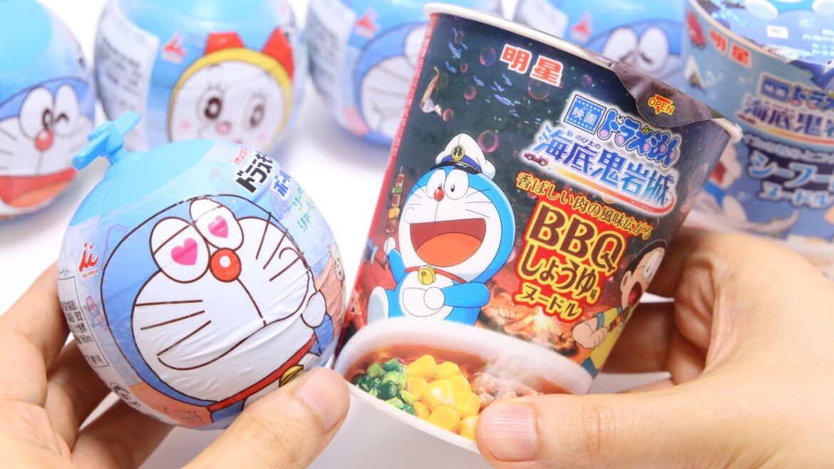 🍨Doraemon Ice Cream & New Movie 'Doraemon: Nobita and the Castle of the Undersea Devil' Cup Noodles