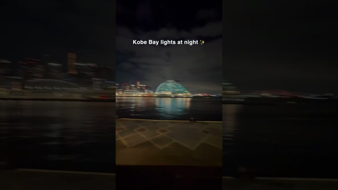 Kobe Bay lights at night ✨