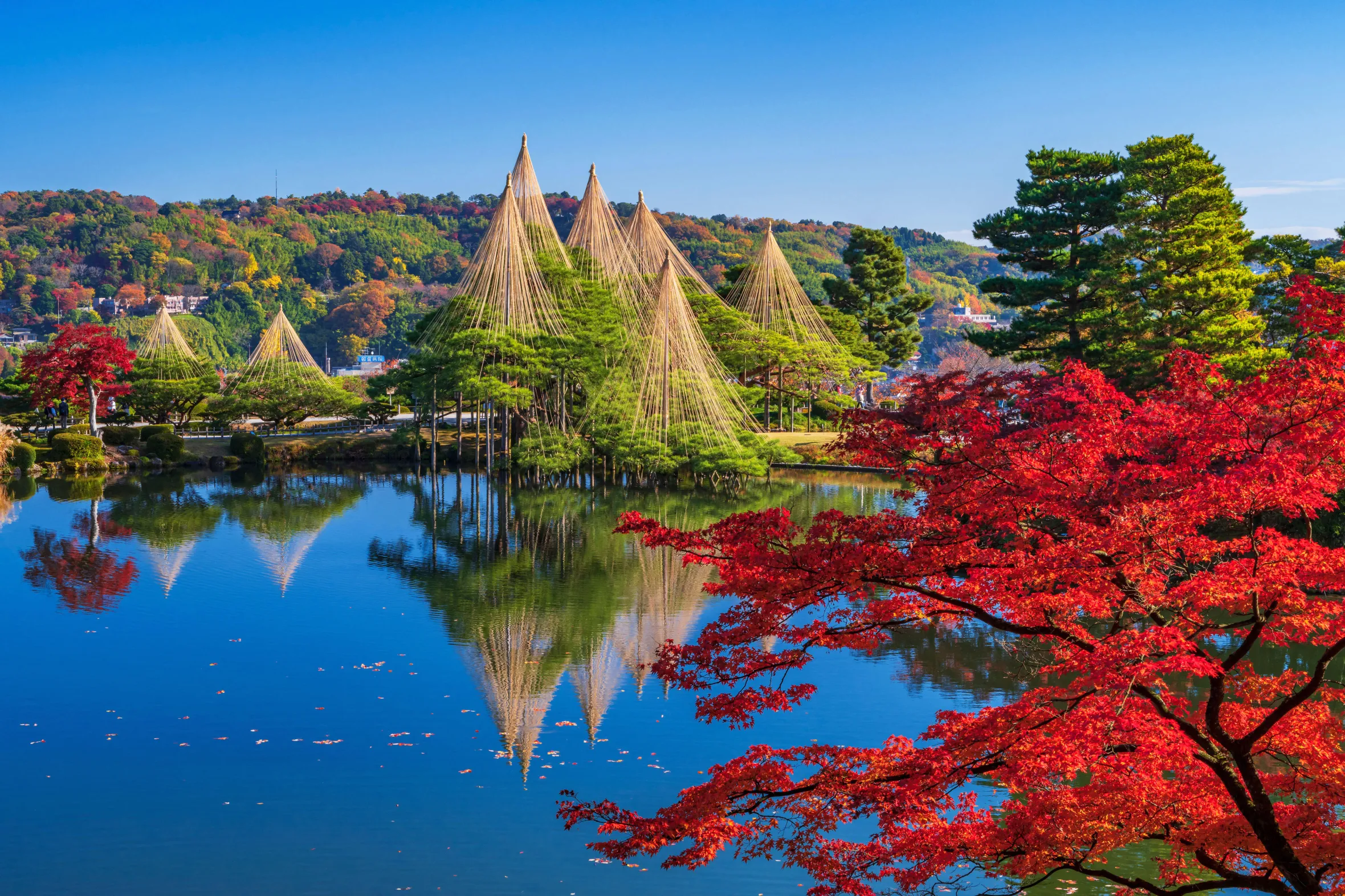A garden in Kenrokuen, Ishikawa prefecture — one of the most beautiful places to visit in Japan