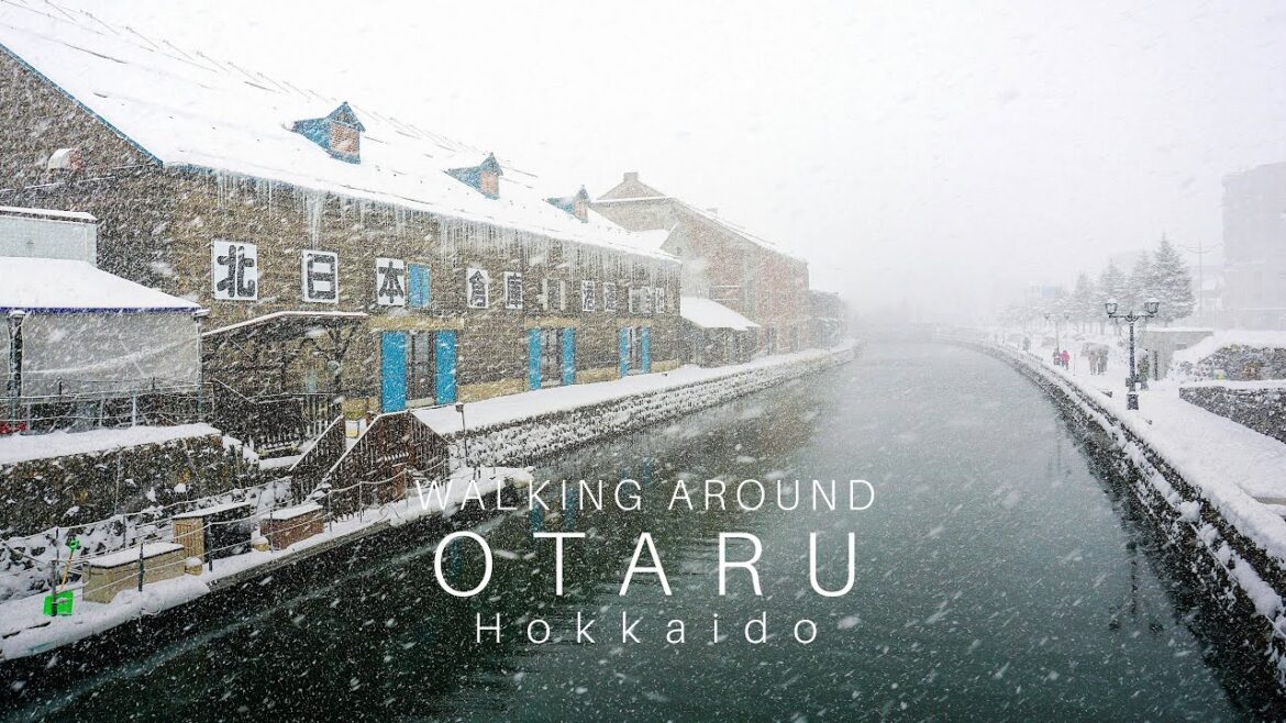 Walk with me in Otaru in Hokkaido | Japan Relaxing Walk 4k