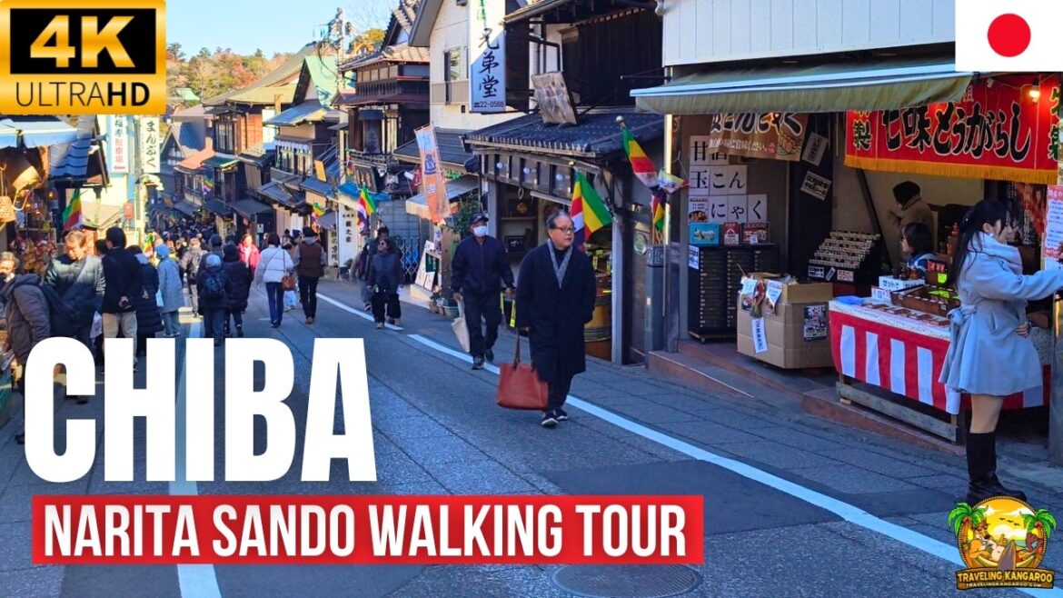 Narita Sando Walking Tour in 4K | Chiba, Japan