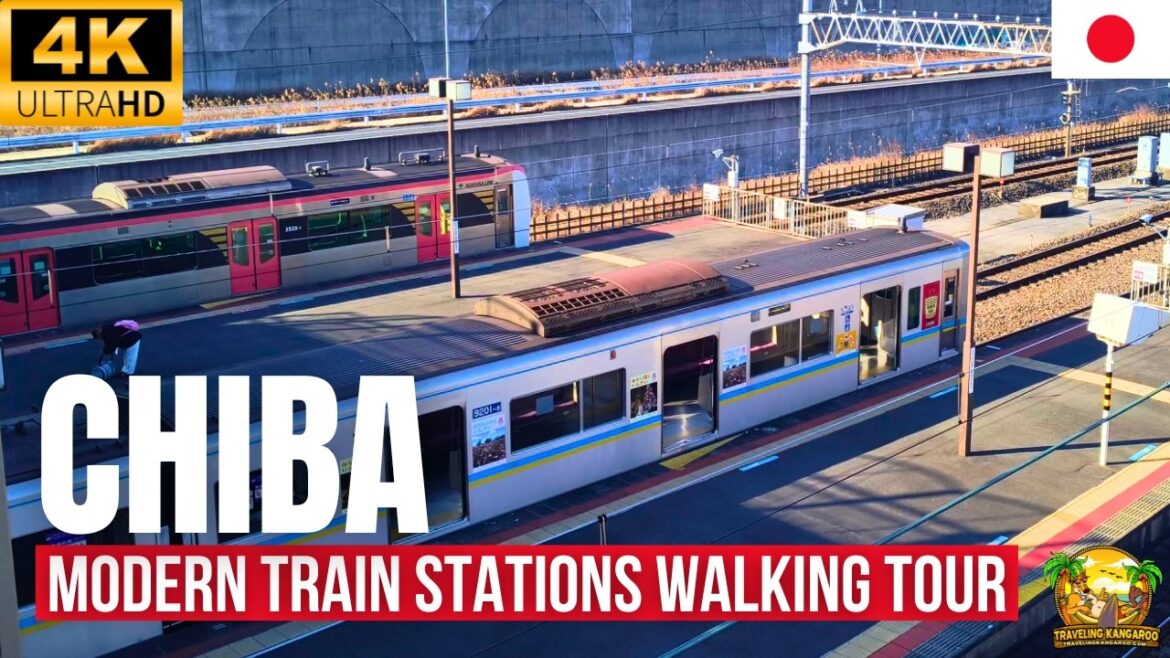 Chiba Japan Walking Tour | Modern Train Stations 🇯🇵 4K