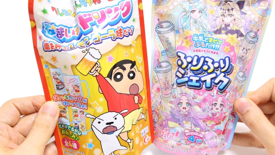 🍬Crayon Shinchan and Star Detective Precure!  DIY Candy Drink Japan Souvenir